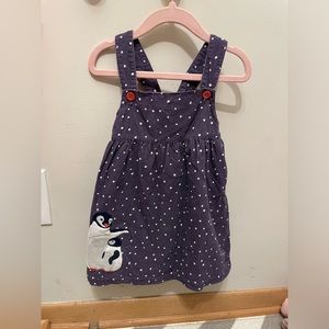 Baby Boden Penguin Pinnie Dress